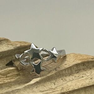 Modern Sterling Silver Star Ring
